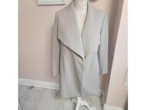 Lauren Ralph Lauren Black Label gray top coat long heavier PS Petite S